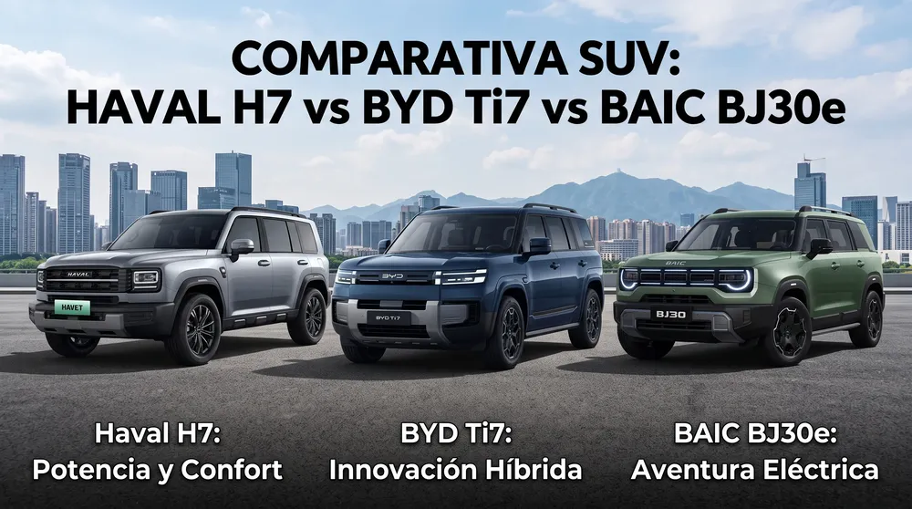 Haval H7 vs BYD Ti7 vs BAIC BJ30e