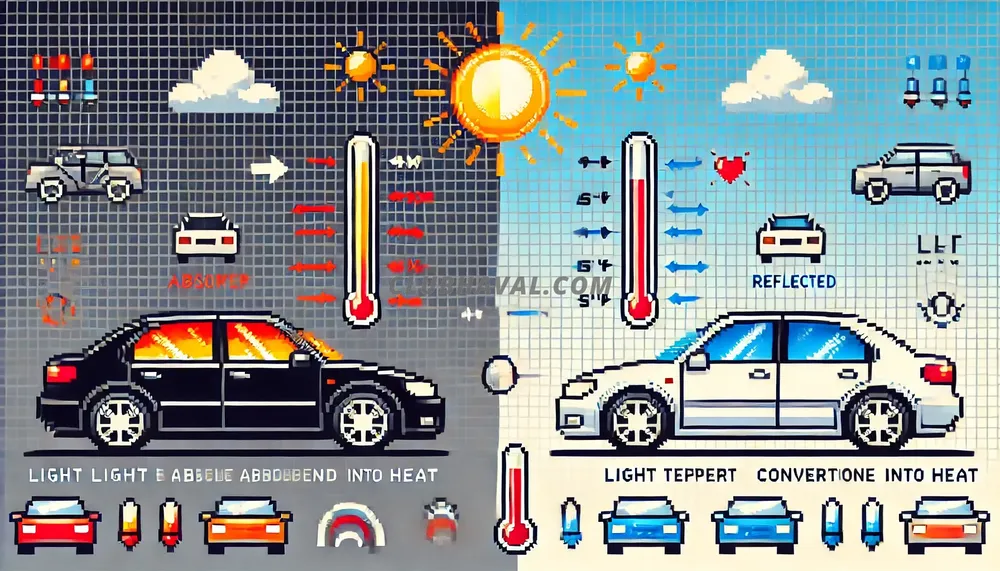 temperatura de color el autos blanco o negros