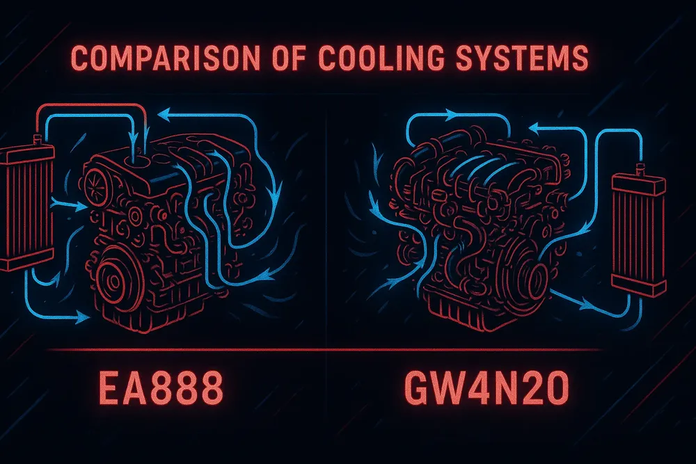 Comparativo motor EA888 y GW4N20